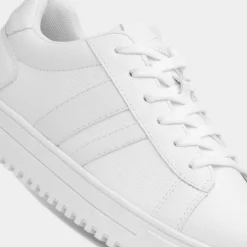 Osaga Maguire Mens White Lace Up Trainer