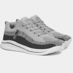 Osaga Neptune Mens Grey Lace Up Trainer