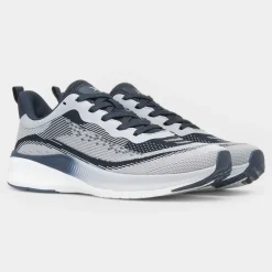 Osaga Peak Mens Grey & Navy Knitted Trainer