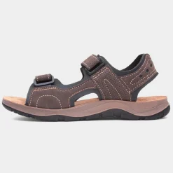 Osaga Vista Mens Brown Easy Fasten Sandal