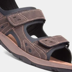 Osaga Vista Mens Brown Easy Fasten Sandal