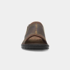 Osaga Yellowstone Mens Brown Leather Mule Sandal