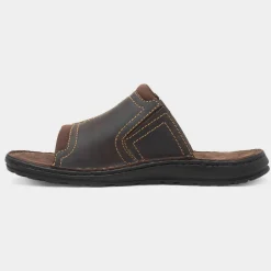 Osaga Yellowstone Mens Brown Leather Mule Sandal
