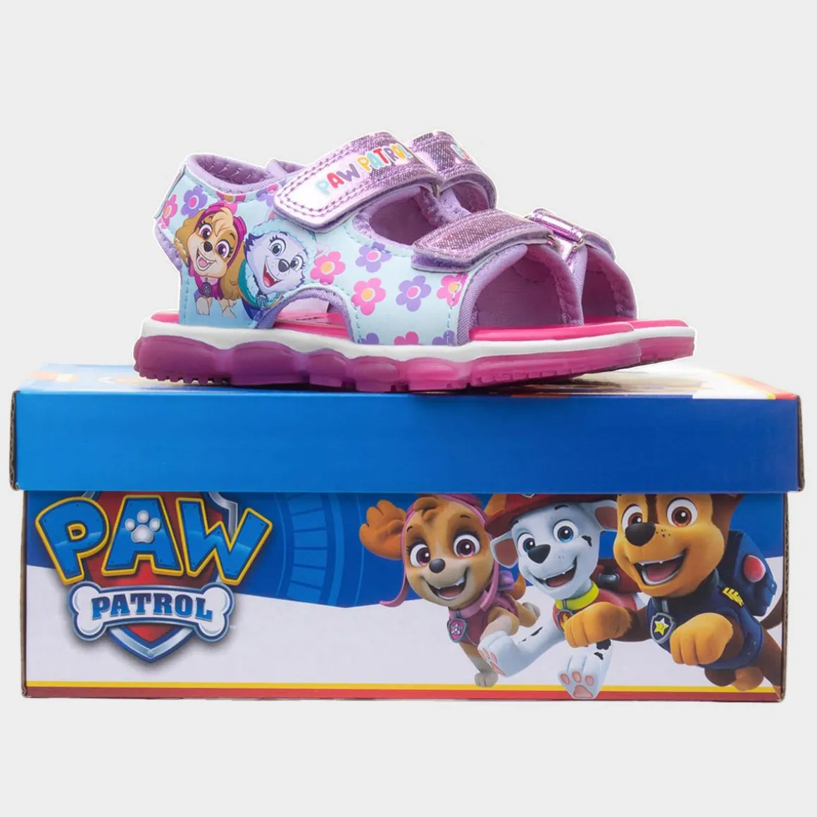 Paw Patrol Kids Purple Easy Fasten Light Up Sandal