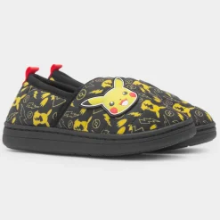 Pokémon Buzz Kids Black Full Slipper