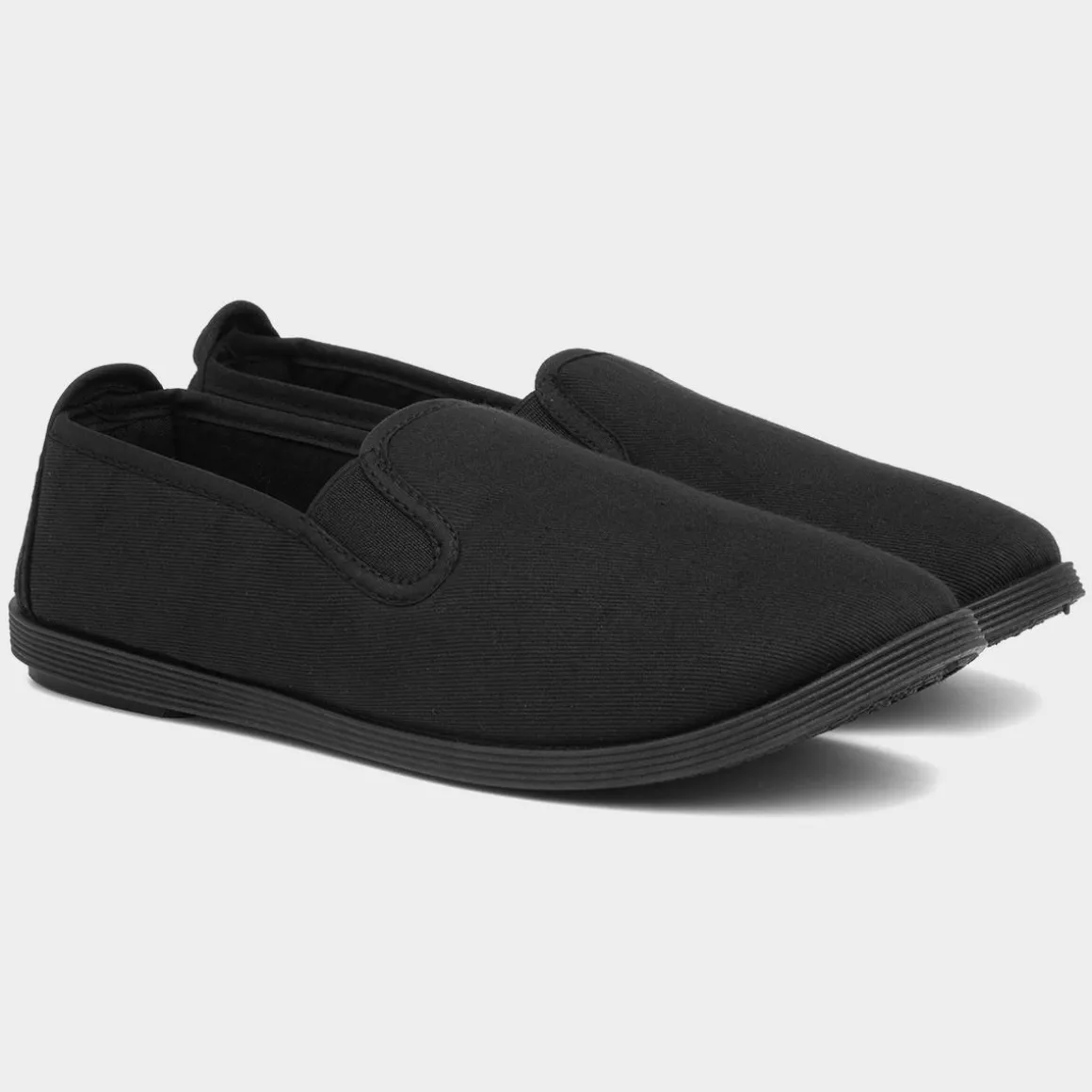 Red Fish Bamba Womens Black Slip On Canvas Shoe