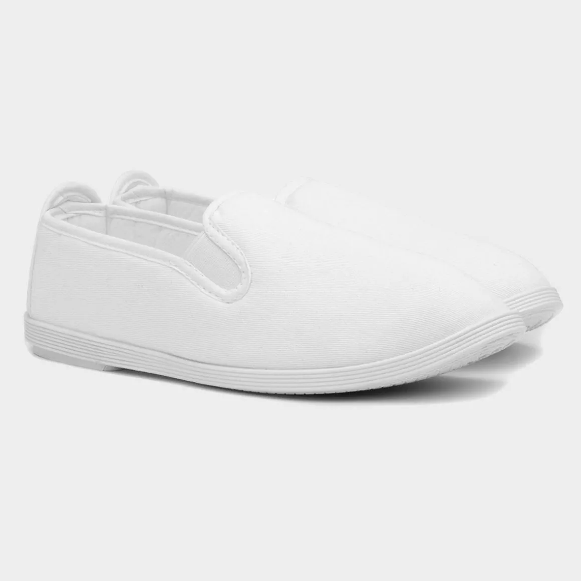Red Fish Bamba Womens White Slip On Canvas Shoe