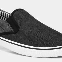 Red Fish Bryce Mens Black Slip On Canvas