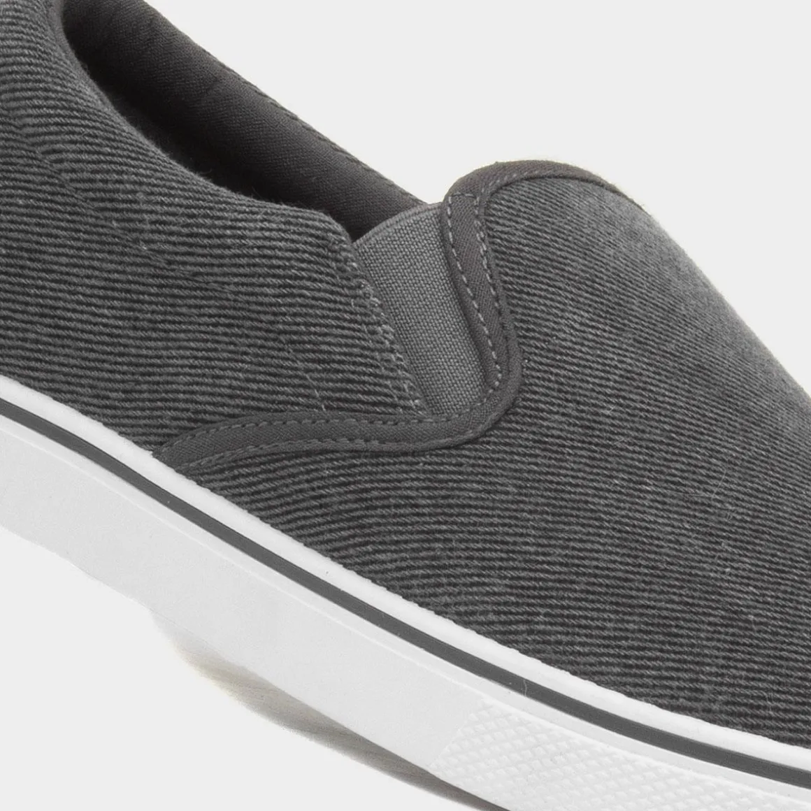 Red Fish Bryce Mens Dark Grey Slip On Canvas