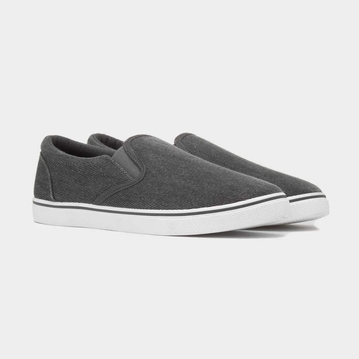 Red Fish Bryce Mens Dark Grey Slip On Canvas