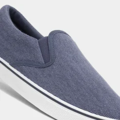 Red Fish Bryce Mens Stonewash Blue Slip On Canvas