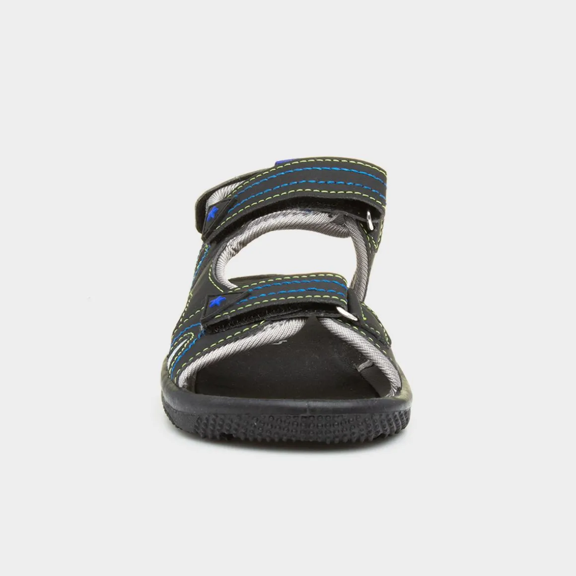 Red Fish Carl Boys Black Easy Fasten Sandal