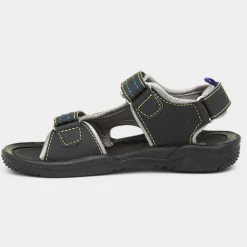Red Fish Carl Boys Black Easy Fasten Sandal