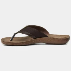 Red Fish Earl Mens Brown Toe Post Sandal