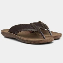 Red Fish Earl Mens Brown Toe Post Sandal