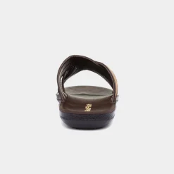 Red Fish Edgar Mens Dark Brown Mule Sandal