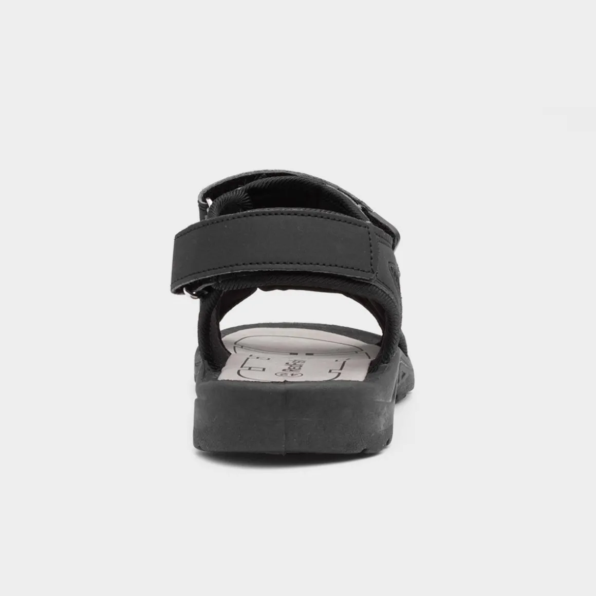 Red Fish Edward Mens Black Easy Fasten Sandals