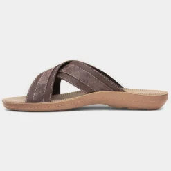 Red Fish Ellison Mens Brown Mule Sandal
