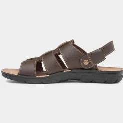 Red Fish Elmer Mens Brown Mule Sandal