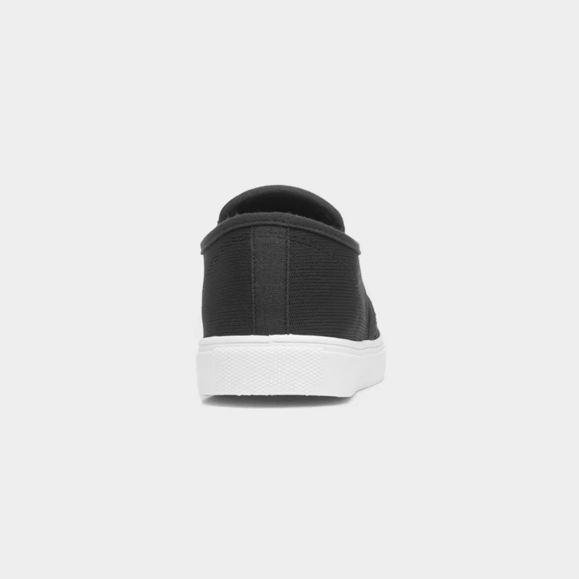Red Fish Harry Mens Black Knitted Slip On Canvas