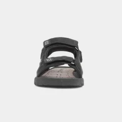 Red Fish Hayden Mens Black Easy Fasten Sandal
