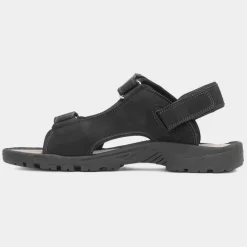 Red Fish Hayden Mens Black Easy Fasten Sandal