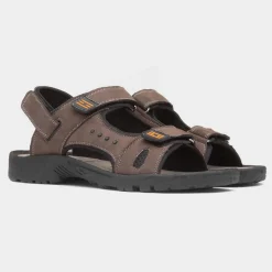 Red Fish Hayden Mens Brown Easy Fasten Sandal