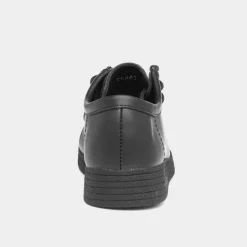 Red Fish Iggy Kids Black Coated Leather Shoe