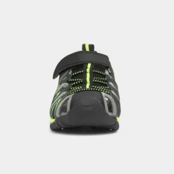 Red Fish Ike Boys Black Easy Fasten Sandal