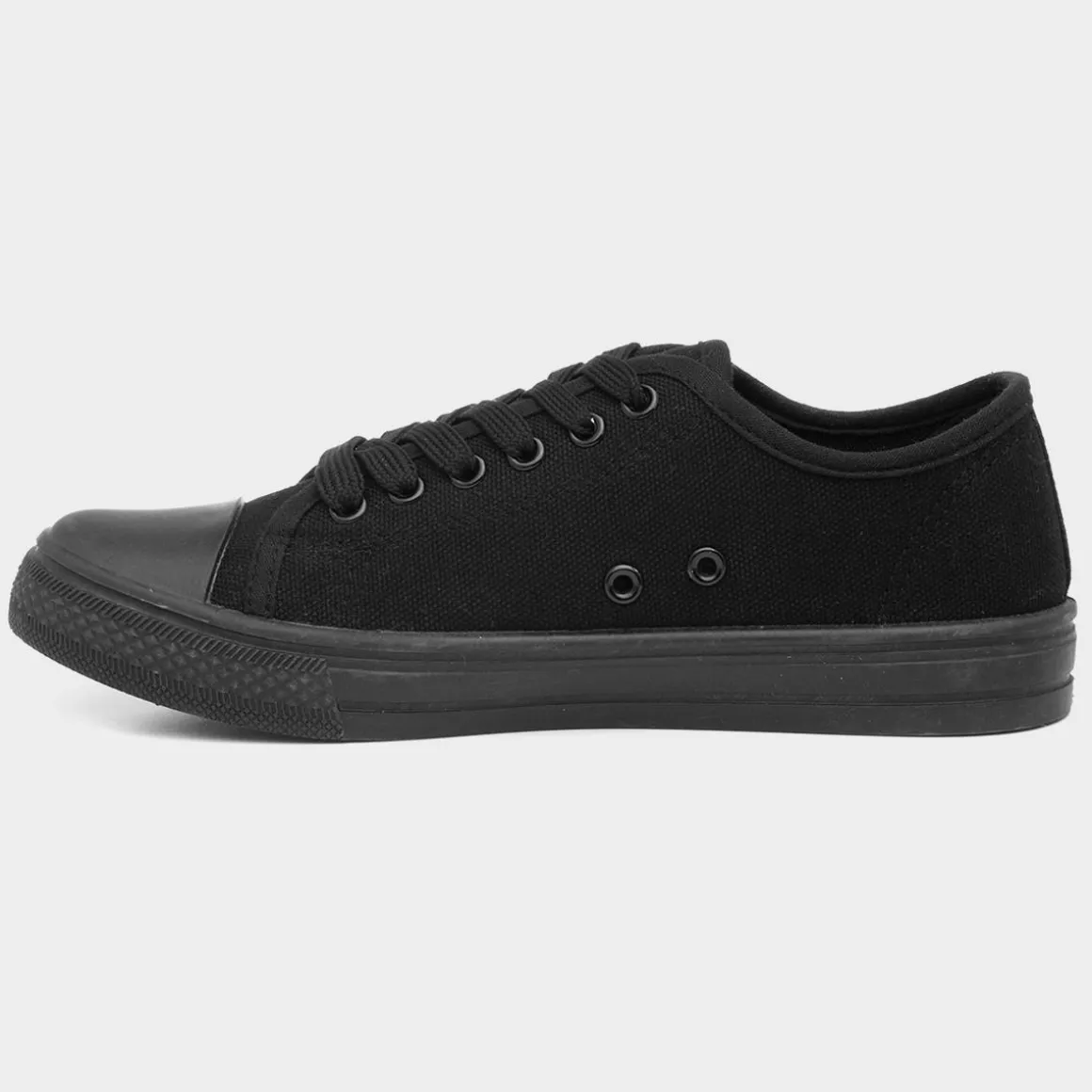 Red Fish Meru Womens Black Lace Up Canvas Shoe