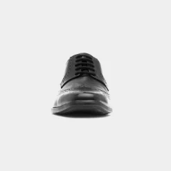 Red Level Adige Mens Black Leather Brogue Shoe