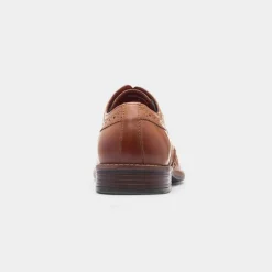Red Level Chiesa Mens Tan Leather Brogue Shoe