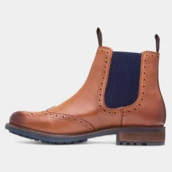 Red Level Clark Mens Tan Leather Chelsea Boot