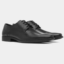 Red Level Sesia Mens Black Lace Up Leather Shoe