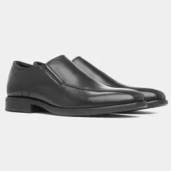 Red Level Tiber Mens Black Slip On Leather Shoe