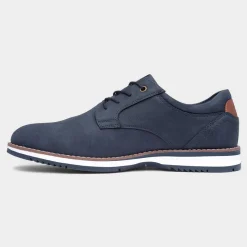 Relife Alfie Mens Navy Lace Up Wide Fit Shoe