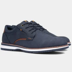 Relife Alfie Mens Navy Lace Up Wide Fit Shoe