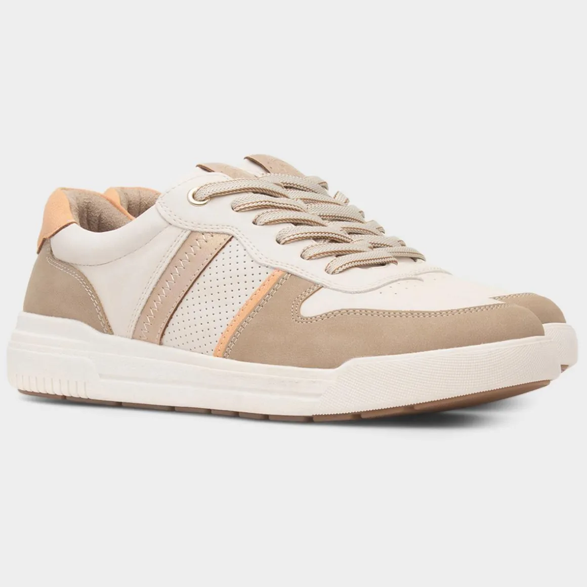 Relife Arabella Womens Beige Lace Up Shoe