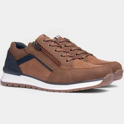 Relife Casey Mens Cognac Brown Lace Up Shoe