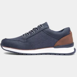 Relife Casey Mens Navy and Brown Casual Shoes