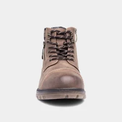 Relife Chris Mens Cognac Brown Zip Up Boot
