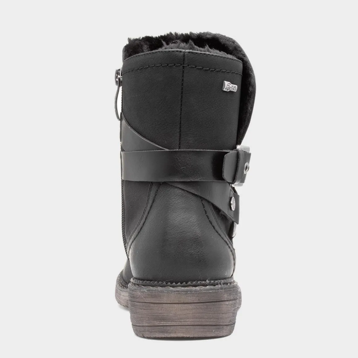 Relife Clare Womens Black Faux Fur Lined Boot