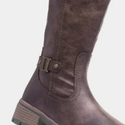 Relife Deborah Womens Brown Knee High Boot