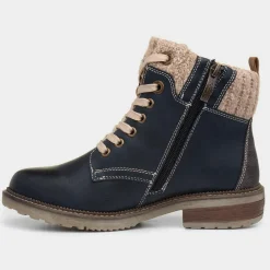Relife Diane Womens Navy Lace Up Ankle Boot