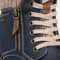 Relife Diane Womens Navy Lace Up Ankle Boot