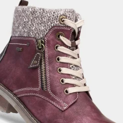 Relife Diane Womens Red Lace Up Ankle Boot