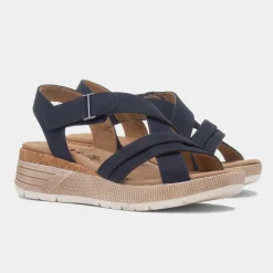 Relife Maldives Womens Navy Wedge Sandal