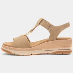 Relife Mandalay Womens Beige Wedge Sandal