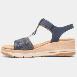 Relife Mandalay Womens Navy Wedge Sandal