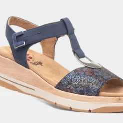 Relife Mandalay Womens Navy Wedge Sandal